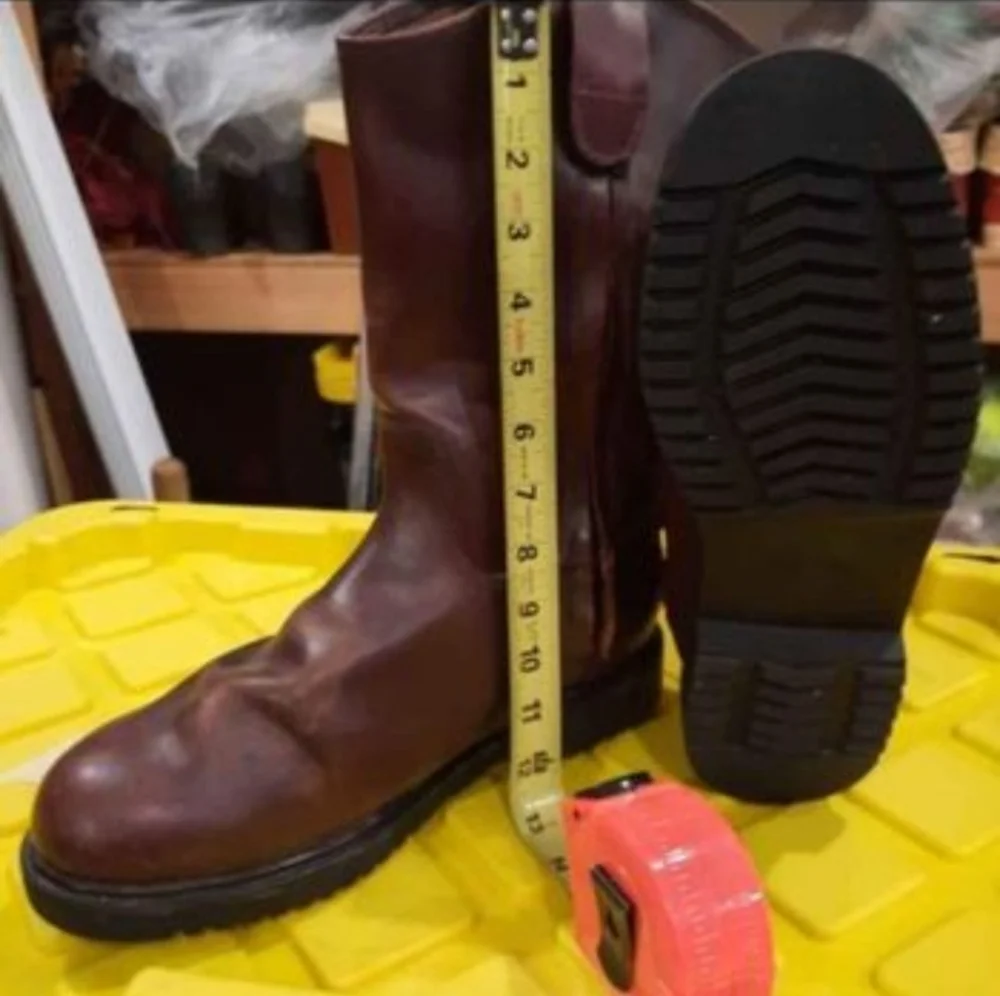 Red Head brown leather zip up boots size 11 W